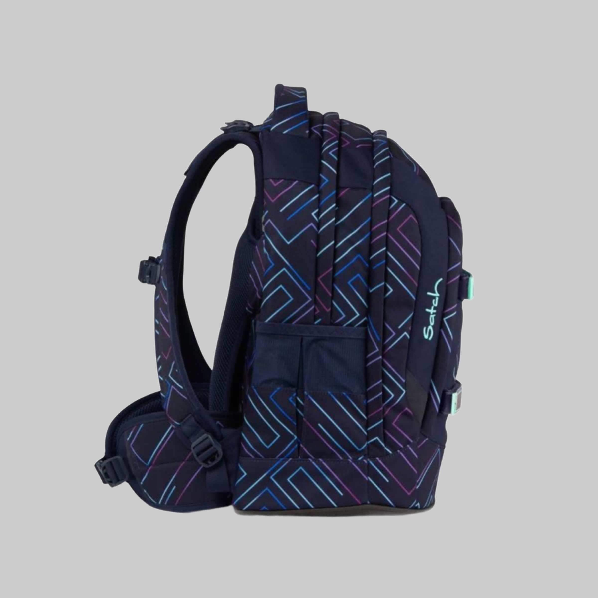 Satch Spielzeug Satch Schulrucksack Set Pack (2tlg., inkl. Schlamperbox) Purple Laser