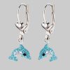 myToys schmuck23 Schmuck23 Paar Ohrhänger Kinder Ohrringe Delfin 925 Silber, Kinderschmuck Kristalle Mädchen Geschenk Hellblau/K