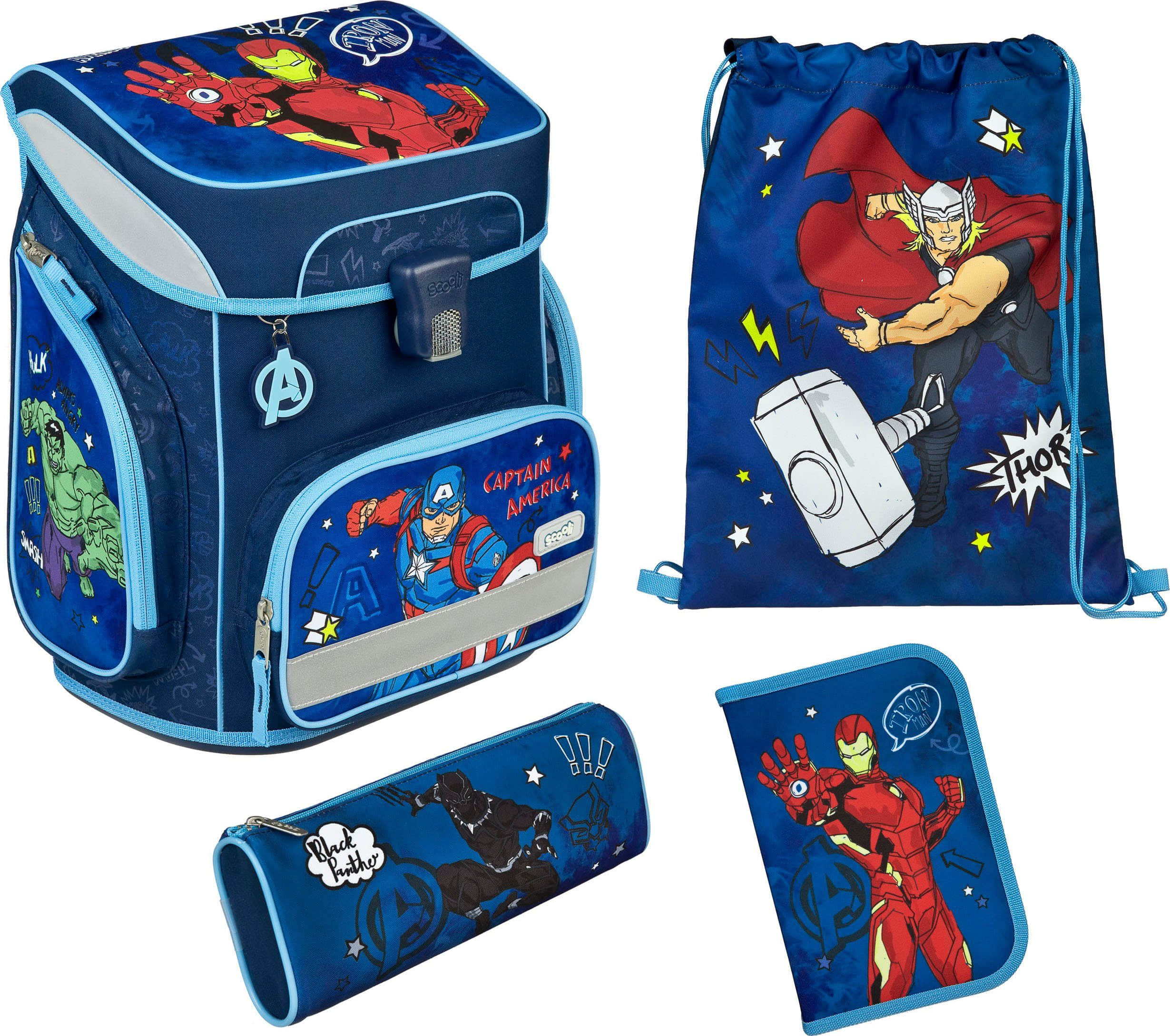 Scooli Scooli EasyFit Schulranzen-Set Dreamland (5-tlg) Avengers Spielzeug