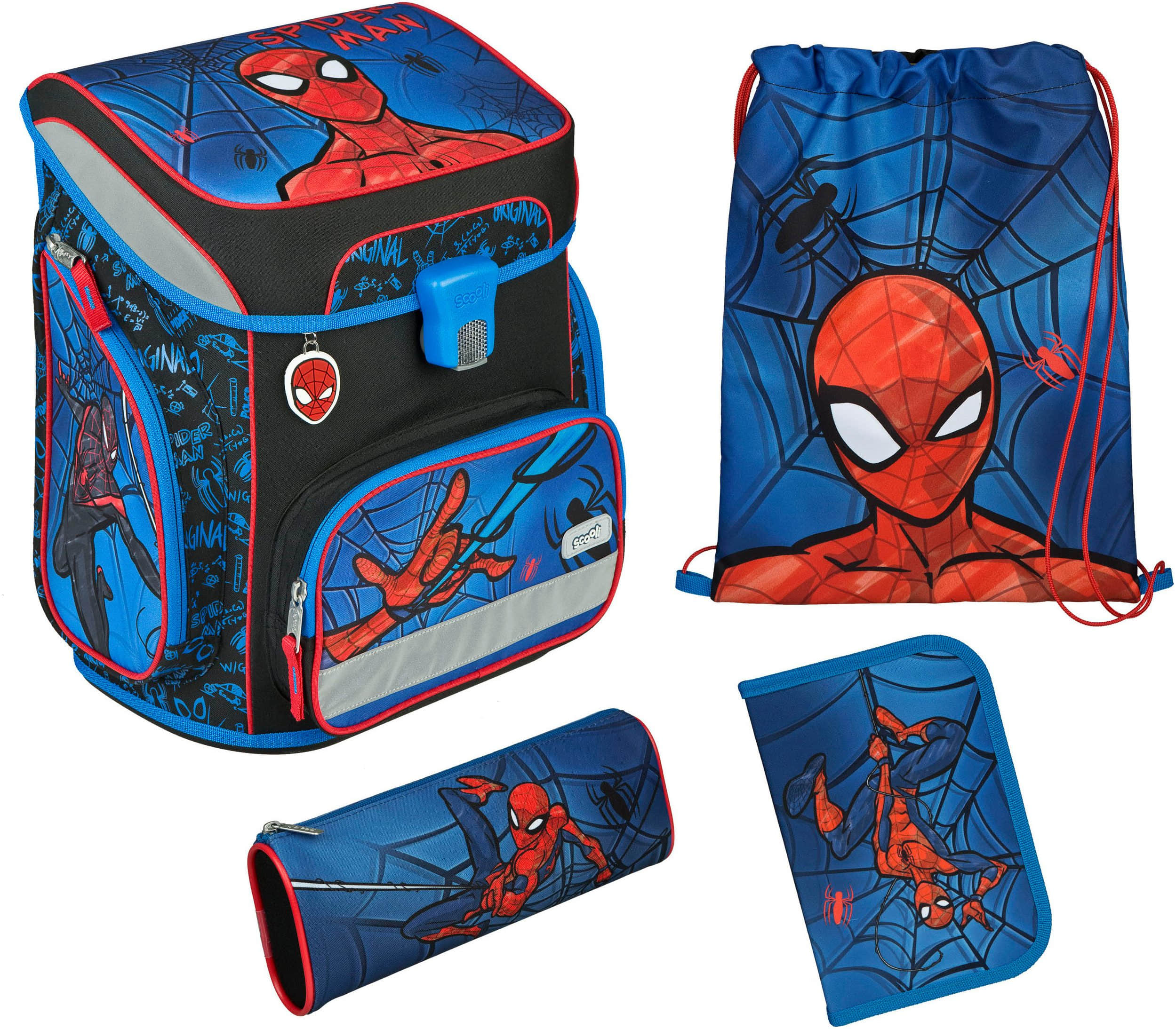 Scooli EasyFit Schulranzen-Set Dreamland (5-tlg) Spider Man Scooli Spielzeug