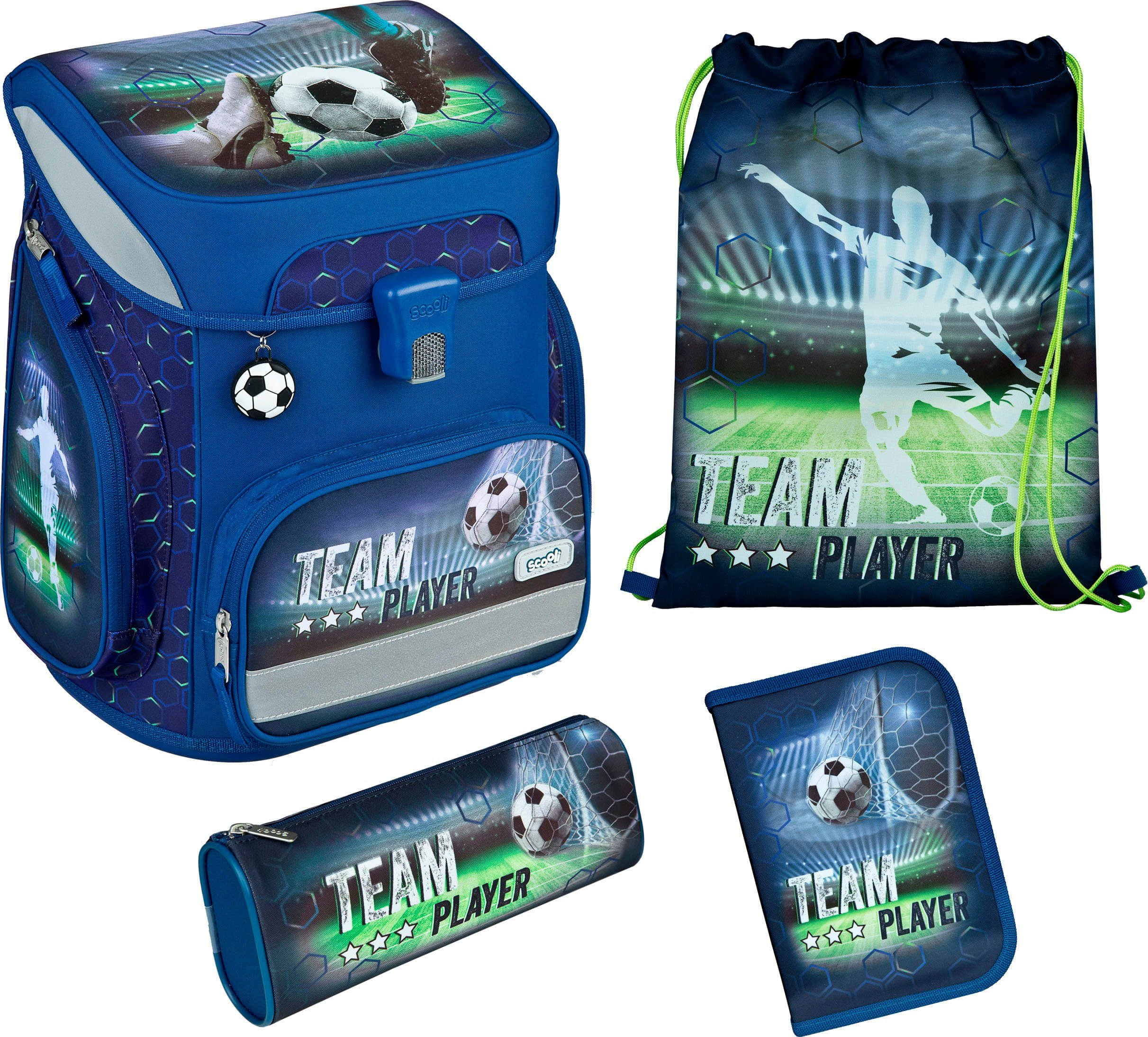Scooli Spielzeug Scooli EasyFit Schulranzen-Set Dreamland (5-tlg) Team Player