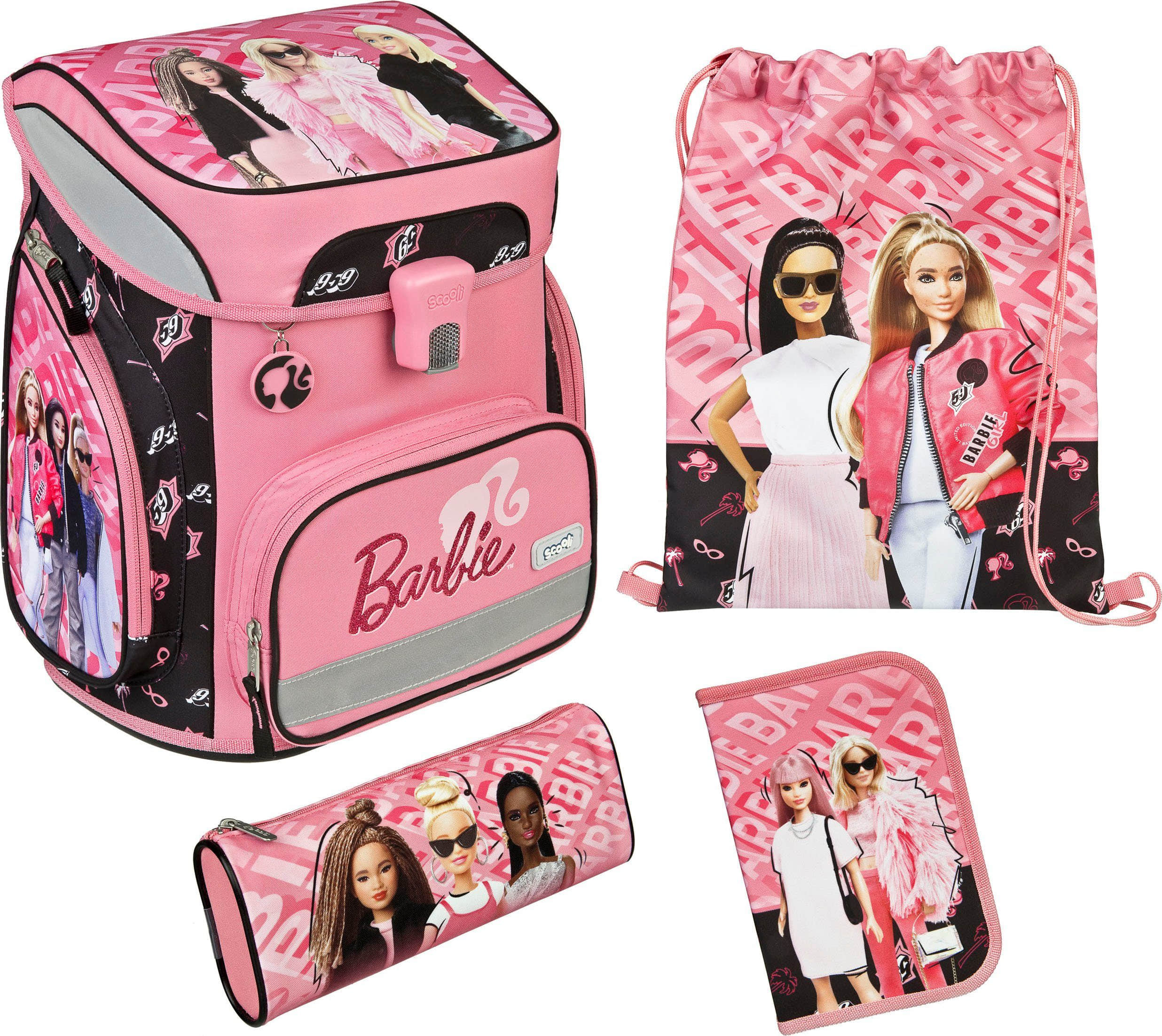 Scooli Spielzeug Scooli EasyFit Schulranzen-Set Dreamland (5-tlg) Barbie