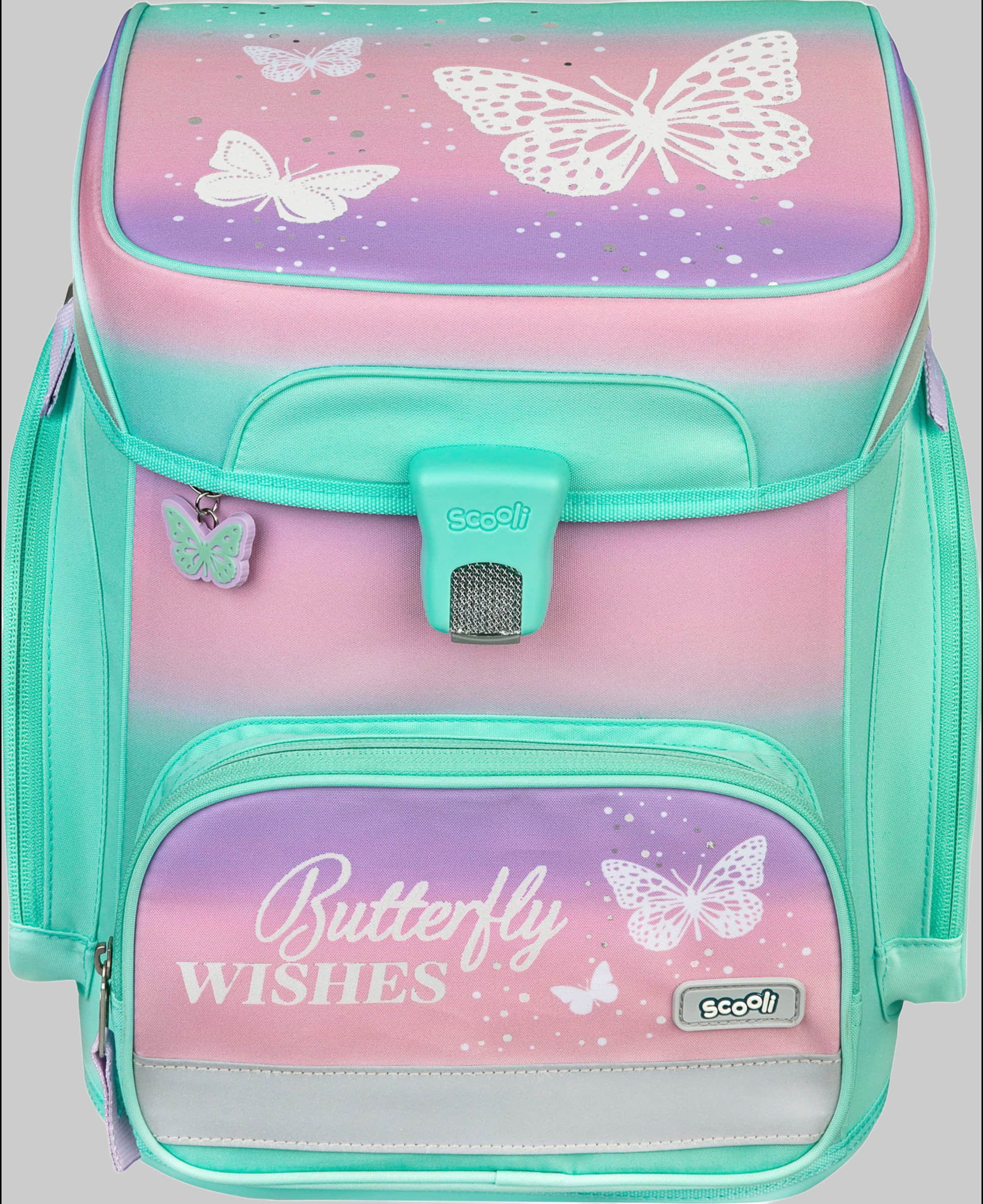 Scooli EasyFit Schulranzen-Set Dreamland (5-tlg) Butterfly Spielzeug Scooli