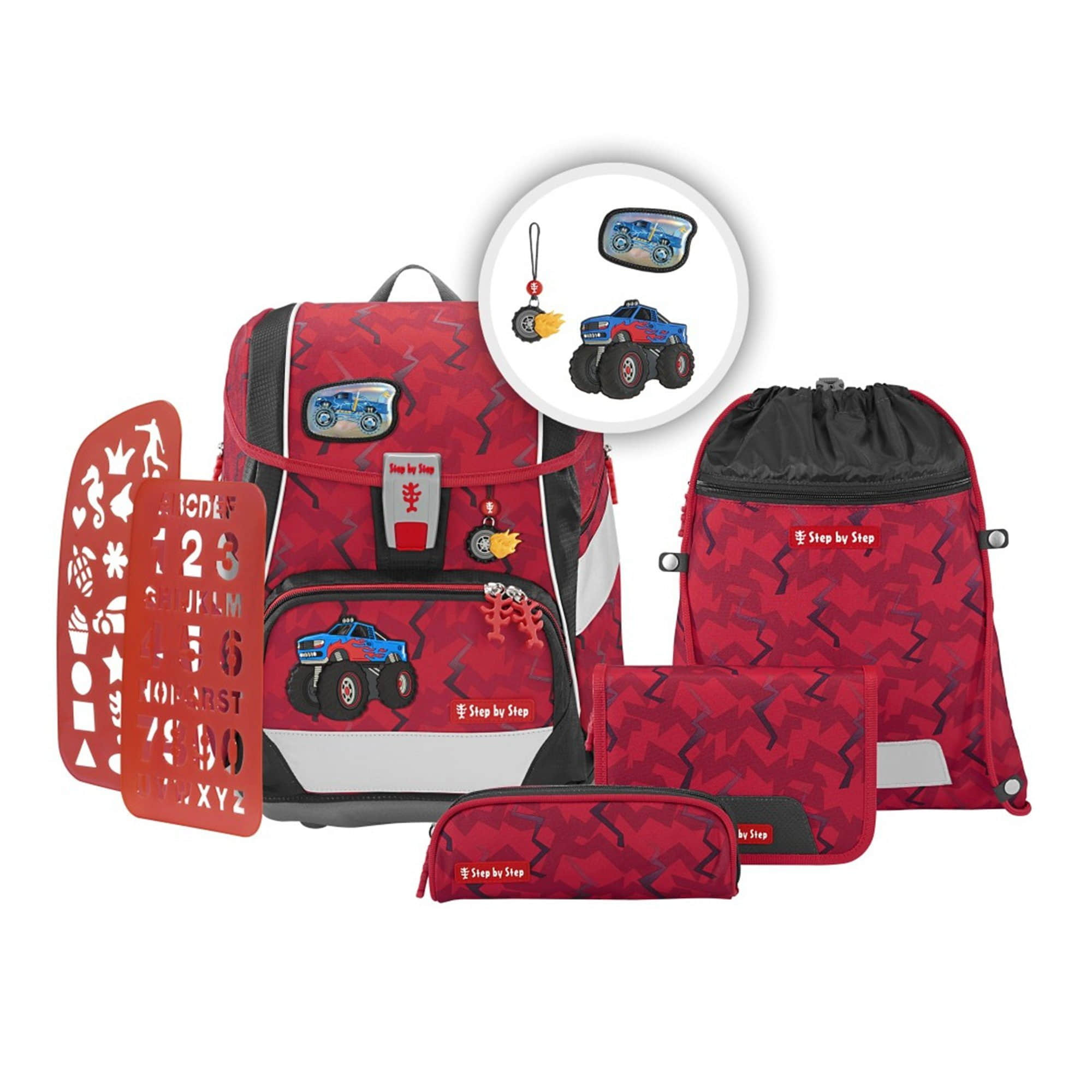 Step by Step Step by Step Schulranzen 2IN1 PLUS, 6-teilig (5-tlg) Monster Tr Spielzeug