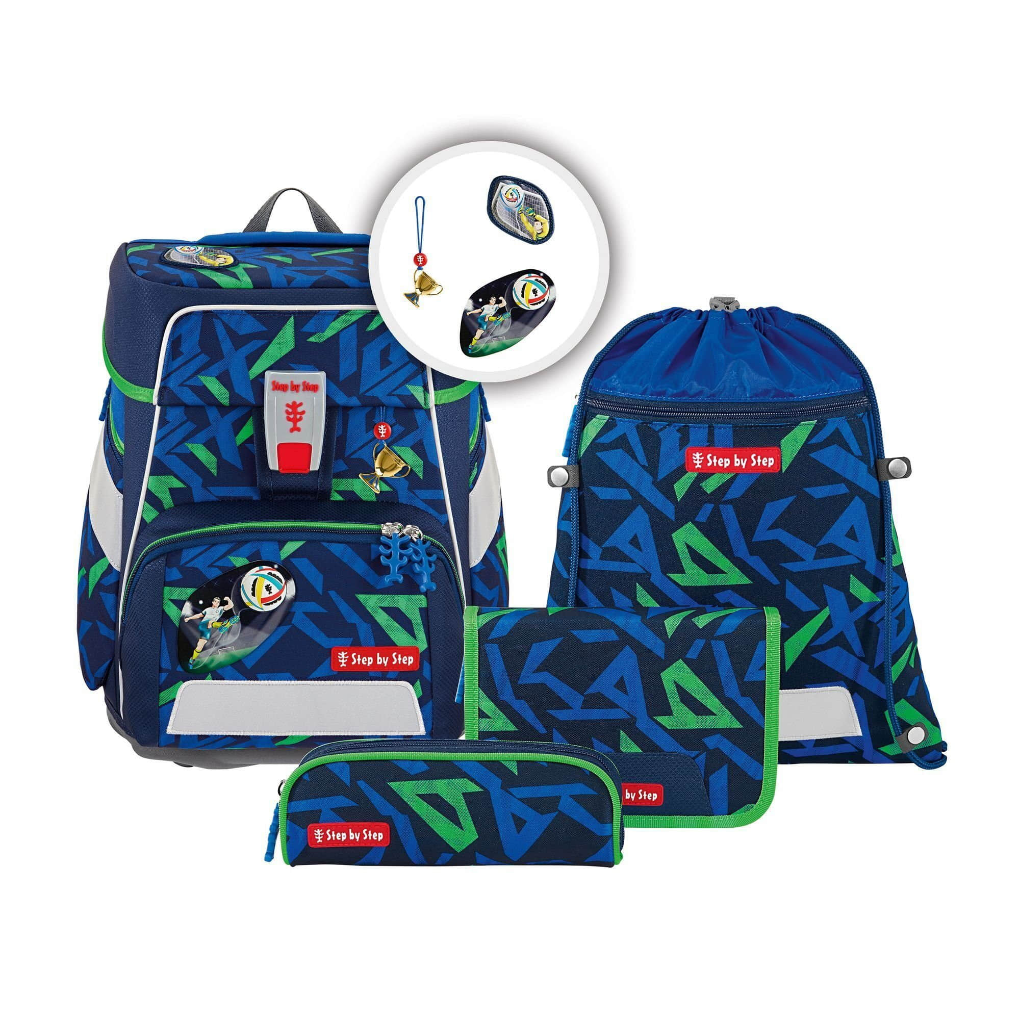 Step by Step Step by Step Space School Bag Set (5-Piece) - Grows with Your Child! Soccer Ben Spielzeug