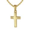 trendor TRENDOR 8kt Gold Cross Pendant for Kids - Gold-Plated Silver Chain myToys