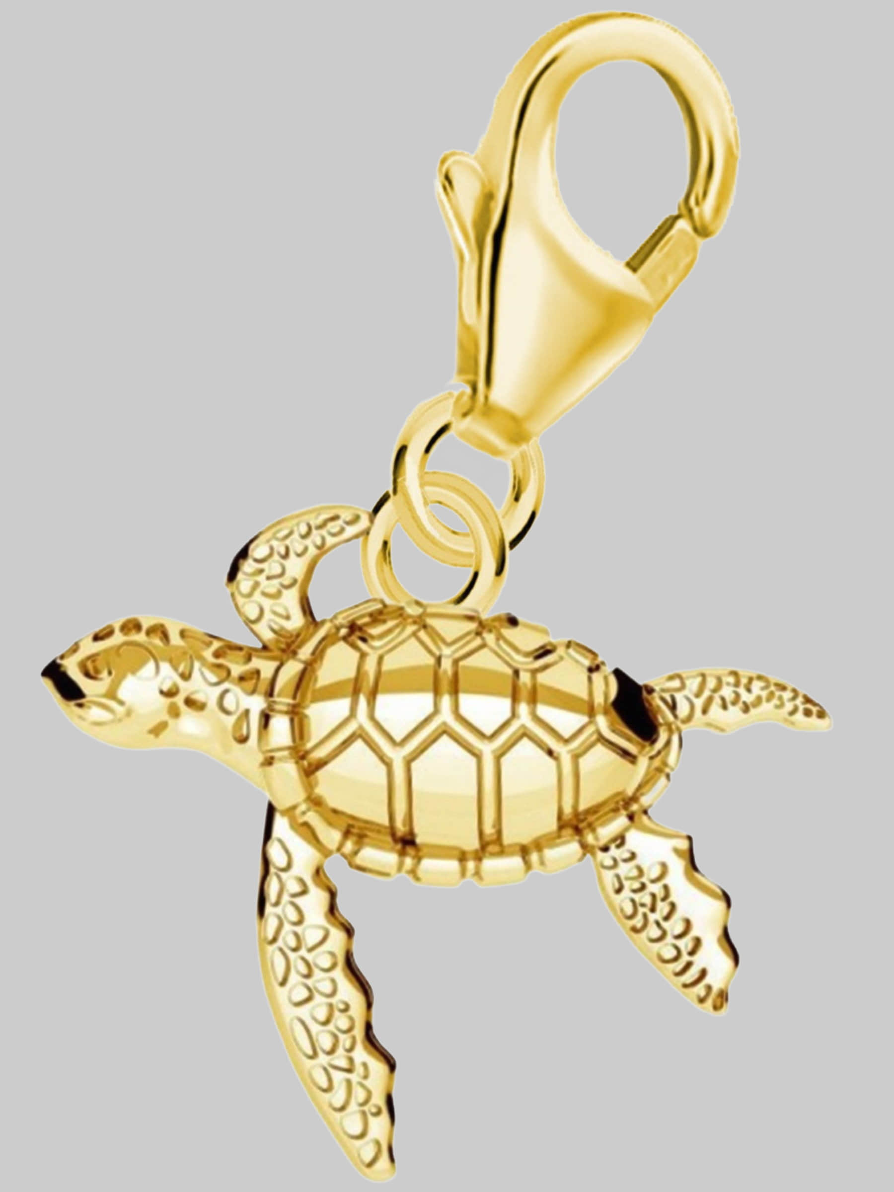 Goldene Hufeisen eBay - Schildkröten-Charm Anhänger 925 Sterling Silber Gold vergoldet myToys