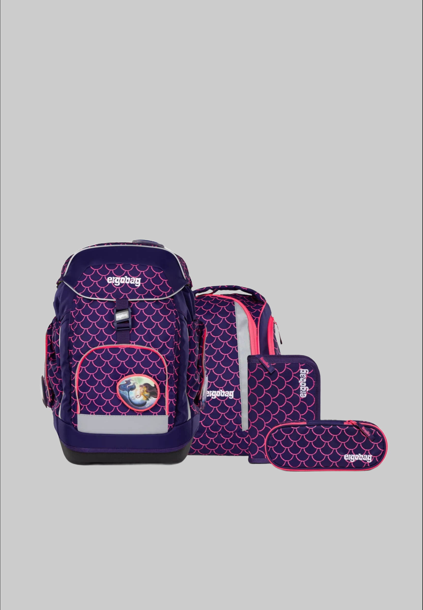 Spielzeug ergobag ergobag Maxi School Backpack Set - Ergonomic Design for Growing Kids Perlentauc