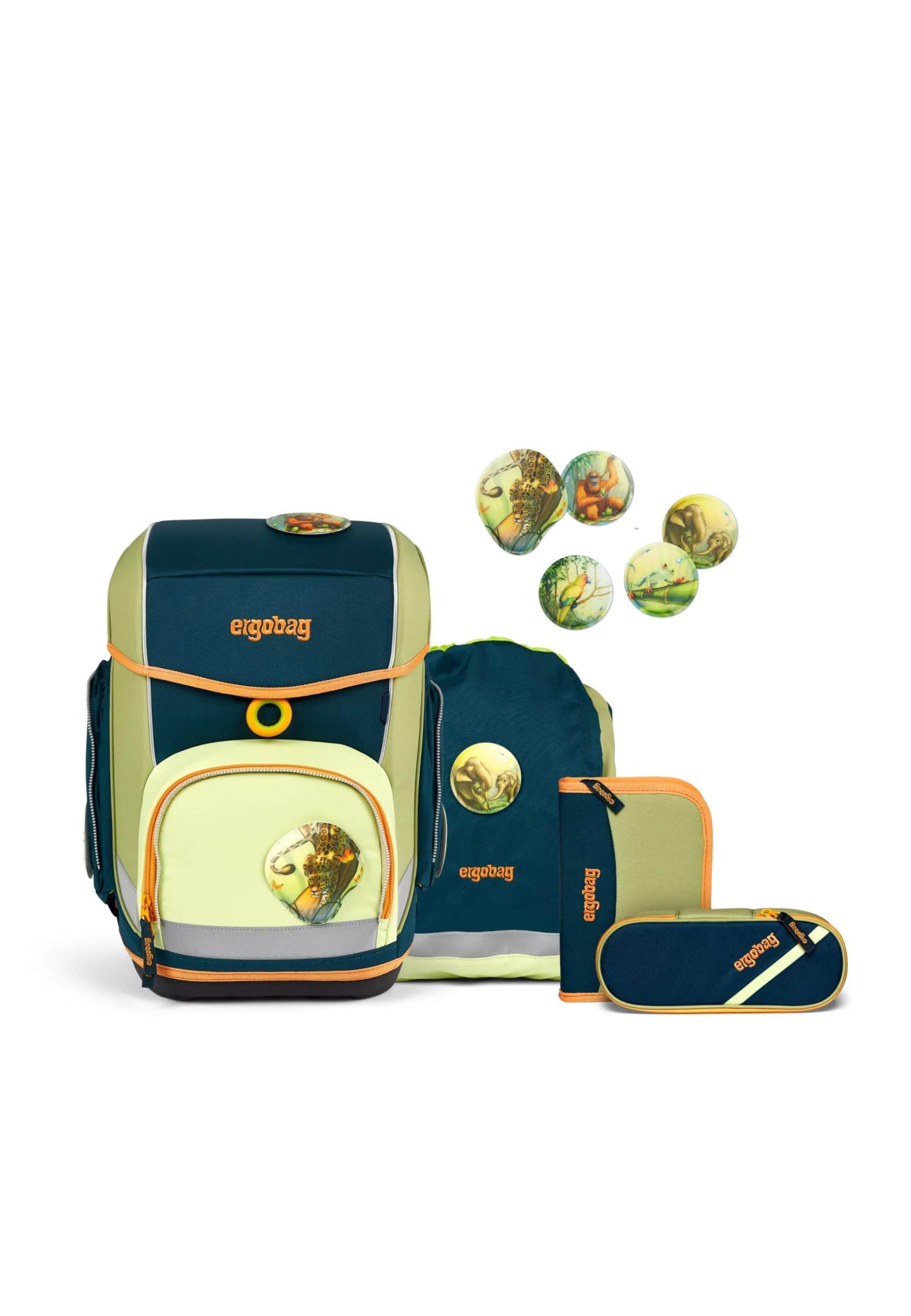 ergobag Spielzeug ergobag cubo School Backpack Set (5-Piece) EntdeckBär