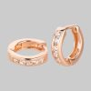 schmuck23 Klappcreolen Ohrringe Creolen 925 Silber Damen Kinder Mädchen Rosegold/K myToys schmuck23