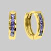 schmuck23 Klappcreolen Ohrringe Creolen 925 Silber Damen Kinder Mädchen Gold/Lila myToys schmuck23