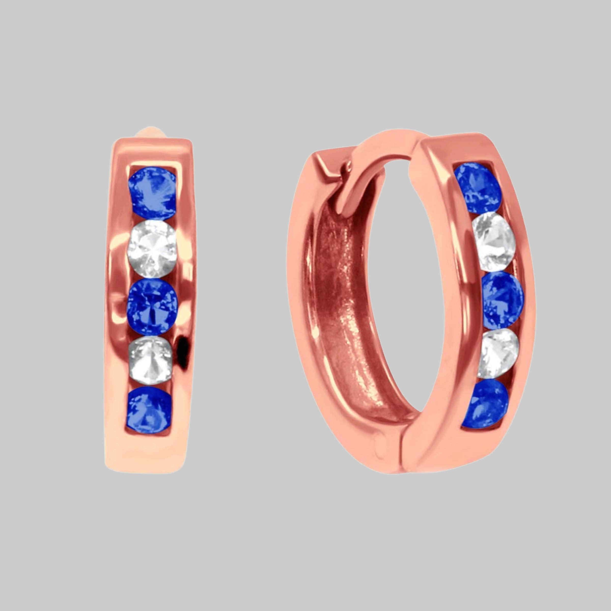 schmuck23 Klappcreolen Ohrringe Creolen 925 Silber Damen Kinder Mädchen Rosegold/B myToys schmuck23