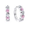 schmuck23 myToys schmuck23 Sterling Silver Lever-Back Hoop Earrings for Women, Kids & Girls - Genuine 925 Silberschmuck Rosa-Klar