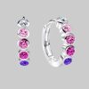schmuck23 Sterling Silver Lever-Back Hoop Earrings for Women, Kids & Girls - Genuine 925 Silberschmuck Pink-Varia schmuck23 myToys