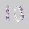 schmuck23 Sterling Silver Lever-Back Hoop Earrings for Women, Kids & Girls - Genuine 925 Silberschmuck Rosa-Lila schmuck23 myToys
